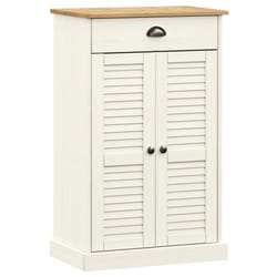 vidaXL Shoe Cabinet Shoe Storage Shoe Rack Shoe Cupboard VIGO Solid Wood Pine - white