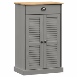 vidaXL Shoe Cabinet Shoe Storage Shoe Rack Shoe Cupboard VIGO Solid Wood Pine - grey