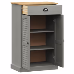 vidaXL Shoe Cabinet Shoe Storage Shoe Rack Shoe Cupboard VIGO Solid Wood Pine - grey - Additional view 6