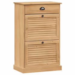 vidaXL Shoe Cabinet Shoe Storage Shoe Rack Shoe Cupboard VIGO Solid Wood Pine - brown