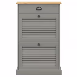 vidaXL Shoe Cabinet Shoe Storage Shoe Rack Shoe Cupboard VIGO Solid Wood Pine - grey - Additional view 6