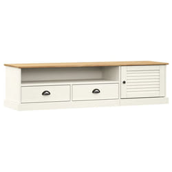 vidaXL TV Cabinet TV Unit Sideboard Cabinet TV Stand VIGO Solid Wood Pine - white