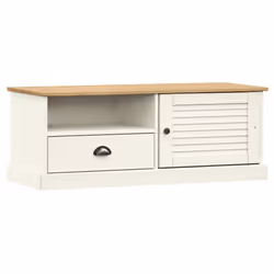 vidaXL TV Cabinet TV Unit Sideboard Cabinet TV Stand VIGO Solid Wood Pine - white