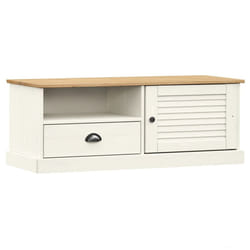 vidaXL TV Cabinet TV Unit Sideboard Cabinet TV Stand VIGO Solid Wood Pine - white