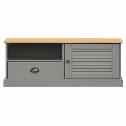 vidaXL TV Cabinet TV Unit Sideboard Cabinet TV Stand VIGO Solid Wood Pine - grey