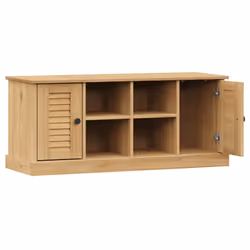 vidaXL Shoe Bench Storage Bench Shoe Storage Cupboard VIGO Solid Wood Pine - brown - Additional view 2