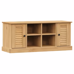 vidaXL Shoe Bench Storage Bench Shoe Storage Cupboard VIGO Solid Wood Pine - brown - Additional view 3