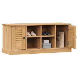 vidaXL Shoe Bench Storage Bench Shoe Storage Cupboard VIGO Solid Wood Pine - brown - Additional view 4
