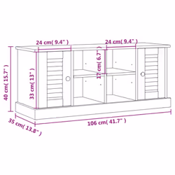 vidaXL Shoe Bench Storage Bench Shoe Storage Cupboard VIGO Solid Wood Pine - brown - Additional view 9