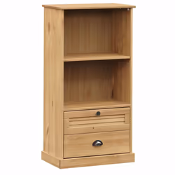 vidaXL Bookcase Bookshelf Storage Shelf Storage Rack VIGO Solid Wood Pine - brown