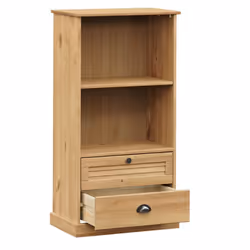 vidaXL Bookcase Bookshelf Storage Shelf Storage Rack VIGO Solid Wood Pine - brown - Additional view 6