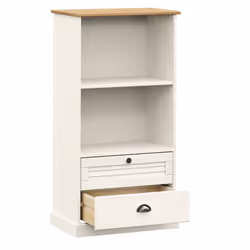 vidaXL Bookcase Bookshelf Storage Shelf Storage Rack VIGO Solid Wood Pine - white - Additional view 5