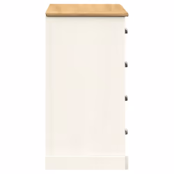 vidaXL Sideboard Storage Cabinet Cupboard with Drawers VIGO Solid Wood Pine - white - Additional view 6