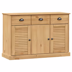 vidaXL Sideboard Storage Cabinet Cupboard with Drawers VIGO Solid Wood Pine - brown - Additional view 5