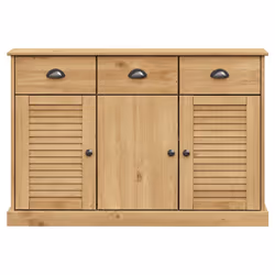 vidaXL Sideboard Storage Cabinet Cupboard with Drawers VIGO Solid Wood Pine - brown - Additional view 7