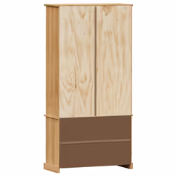 vidaXL Glass Display Cabinet Wooden Kitchen Cupboard VIGO Solid Wood Pine - brown - Additional view 7