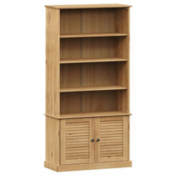 vidaXL Bookcase Book Shelf Display Cabinet Highboard VIGO Solid Wood Pine - brown