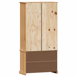 vidaXL Bookcase Book Shelf Display Cabinet Highboard VIGO Solid Wood Pine - brown - Additional view 7