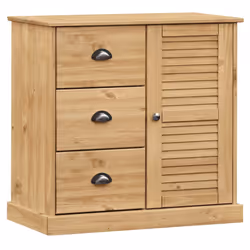 vidaXL Sideboard Storage Cabinet Cupboard with Drawers VIGO Solid Wood Pine - brown - Additional view 4