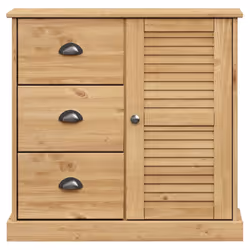 vidaXL Sideboard Storage Cabinet Cupboard with Drawers VIGO Solid Wood Pine - brown - Additional view 5