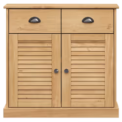 vidaXL Sideboard Storage Cabinet Cupboard with Drawers VIGO Solid Wood Pine - brown - Additional view 6