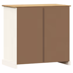 vidaXL Sideboard Storage Cabinet Cupboard with Drawers VIGO Solid Wood Pine - white - Additional view 2