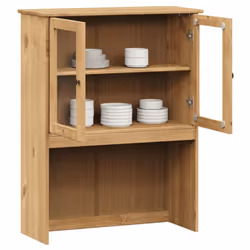 vidaXL Dresser Top Wooden Kitchen Shelf Top for Highboard VIGO Solid Wood Pine - brown - Additional view 2