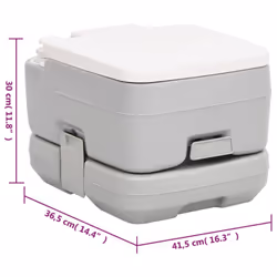 vidaXL Portable Camping Toilet and Handwash Stand Set Mobile Toilet Water Tank - 41.5 x 36.5 x 30 cm
