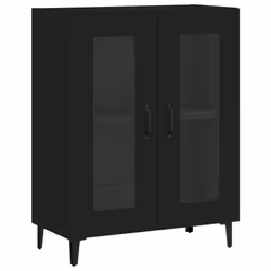 vidaXL Sideboard Storage Cupboard Side Cabinet Buffet Black Engineered Wood