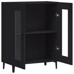 vidaXL Sideboard Storage Cupboard Side Cabinet Buffet Black Engineered Wood - Additional view 4