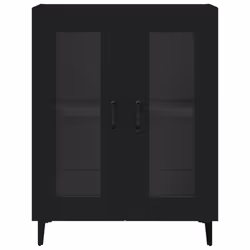 vidaXL Sideboard Storage Cupboard Side Cabinet Buffet Black Engineered Wood - Additional view 5