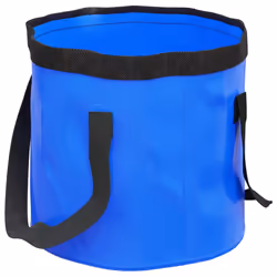 vidaXL Folding Buckets Water Container Collapsible Bucket Wash Basin 2 pcs PVC - blue, 20 L