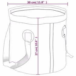 vidaXL Folding Buckets Water Container Collapsible Bucket Wash Basin 2 pcs PVC - blue, 20 L