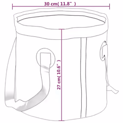 vidaXL Folding Buckets Water Container Collapsible Bucket Wash Basin 2 pcs PVC - black, 20 L