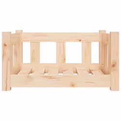vidaXL Dog Bed Pet Sofa Cat Bed Dog Kennel with Sidewalls Solid Wood Pine - brown, 55.5 x 45.5 x 28 cm - Additional view 2
