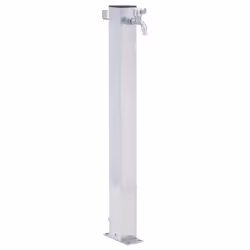 vidaXL Garden Water Column Patio Free Standing Water Fountain Stainless Steel - square, 40 cm