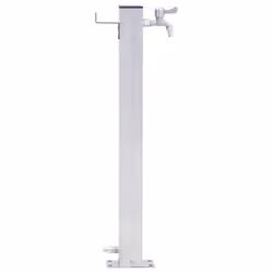 vidaXL Garden Water Column Patio Free Standing Water Fountain Stainless Steel - square, 40 cm