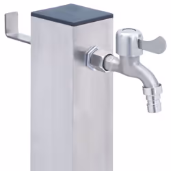 vidaXL Garden Water Column Patio Free Standing Water Fountain Stainless Steel - square, 40 cm - Additional view 6