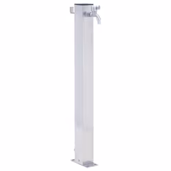 vidaXL Garden Water Column Patio Free Standing Water Fountain Stainless Steel - square, 60 cm