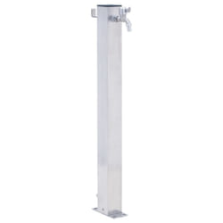 vidaXL Garden Water Column Patio Free Standing Water Fountain Stainless Steel - square, 60 cm