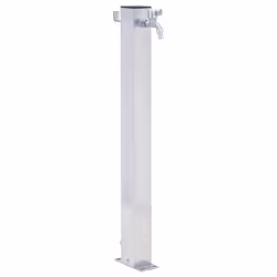 vidaXL Garden Water Column Patio Free Standing Water Fountain Stainless Steel - square, 80 cm