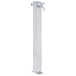 vidaXL Garden Water Column Patio Free Standing Water Fountain Stainless Steel - square, 100 cm