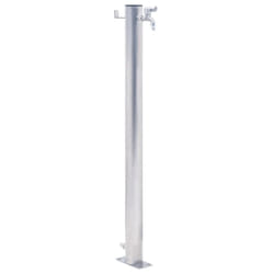 vidaXL Garden Water Column Patio Free Standing Water Fountain Stainless Steel - round, 40 cm