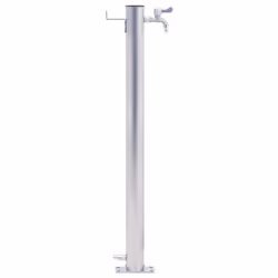 vidaXL Garden Water Column Patio Free Standing Water Fountain Stainless Steel - round, 60 cm