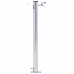 vidaXL Garden Water Column Patio Free Standing Water Fountain Stainless Steel - round, 80 cm