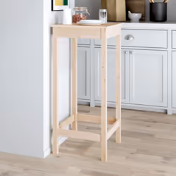 vidaXL Bar Table Dining Room Wooden Bistro Table Pub Table Solid Wood Pine - brown, 50 x 50 x 110 cm - Additional view 2