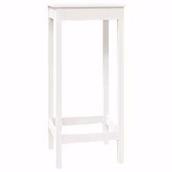 vidaXL Bar Table Dining Room Wooden Bistro Table Pub Table Solid Wood Pine - white, 50 x 50 x 110 cm