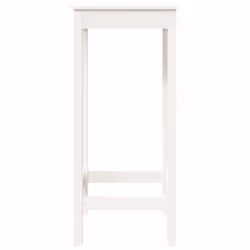 vidaXL Bar Table Dining Room Wooden Bistro Table Pub Table Solid Wood Pine - white, 50 x 50 x 110 cm - Additional view 4