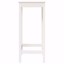 vidaXL Bar Table Dining Room Wooden Bistro Table Pub Table Solid Wood Pine - white, 50 x 50 x 110 cm - Additional view 5