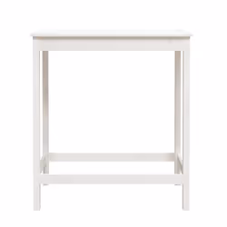 vidaXL Bar Table Dining Room Wooden Bistro Table Pub Table Solid Wood Pine - white, 100 x 50 x 110 cm - Additional view 4